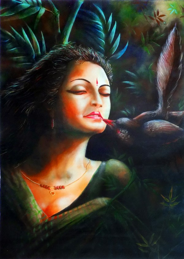 BEAUTIFUL LADY AND THE NECTAR OF LOVE by ASP ARTS